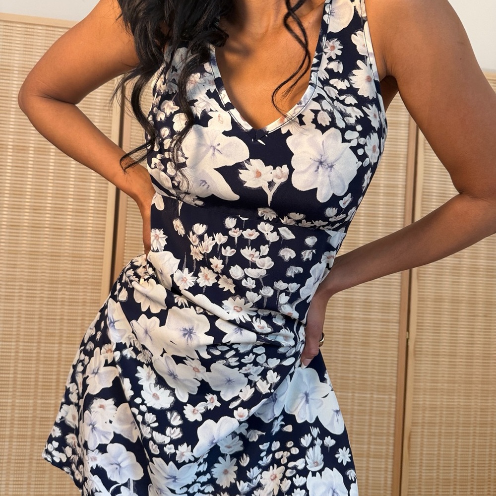 Vintage Floral Sleeveless Dress
